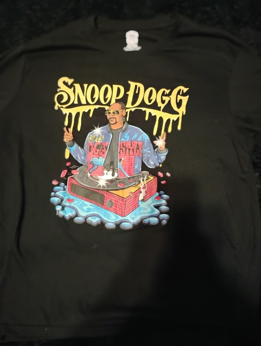 Black Snoop Dogg Graphic Short Sleeve Tee